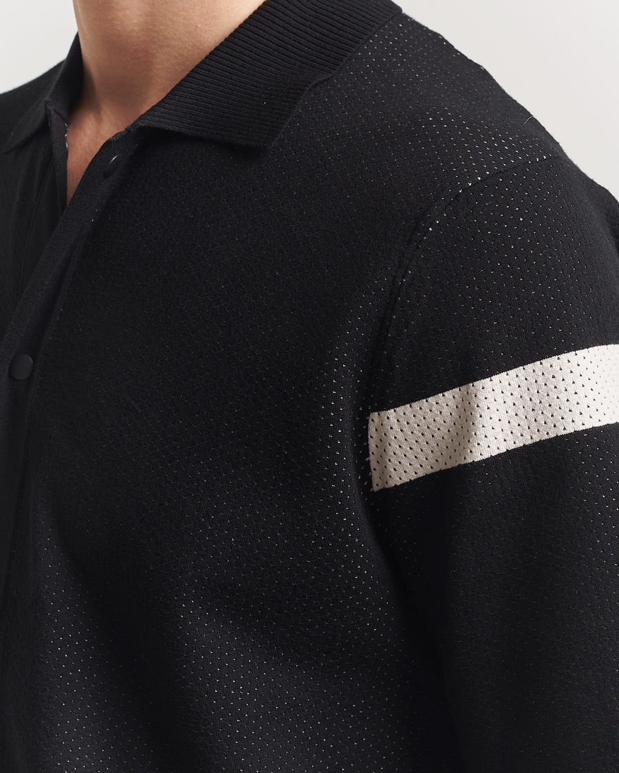 Herren | Hemden | J.Lindeberg | Rayne Short Sleeve Knitted Shirt Black