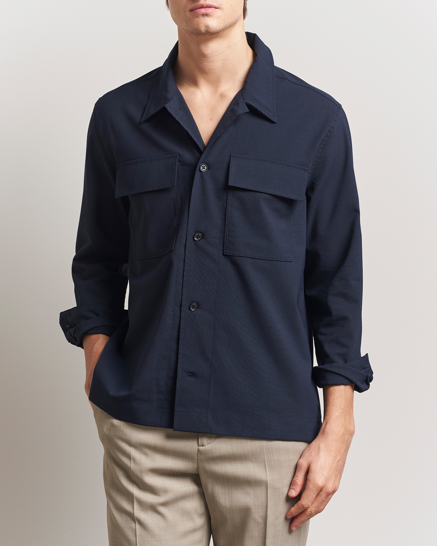 Herren | Hemden | J.Lindeberg | Reid Twill Overshirt Navy