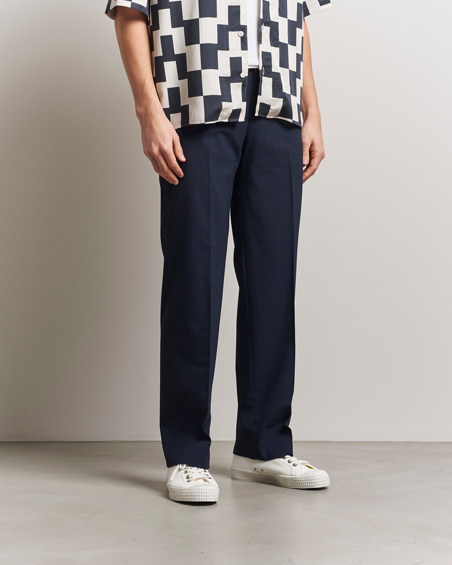 Herren | Hosen | J.Lindeberg | Gabi Drape Wool Pants Navy
