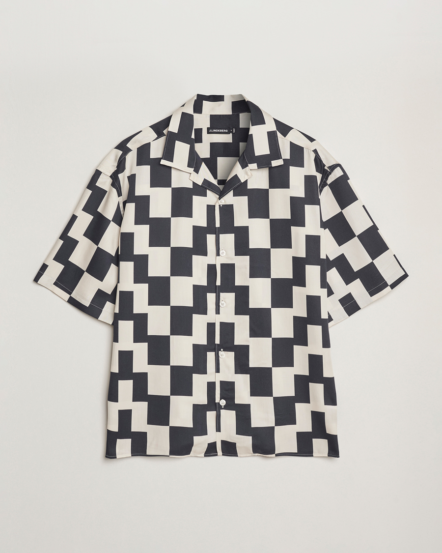 Herren | Hemden | J.Lindeberg | Ellis Stack Bridge Print Shirt Black