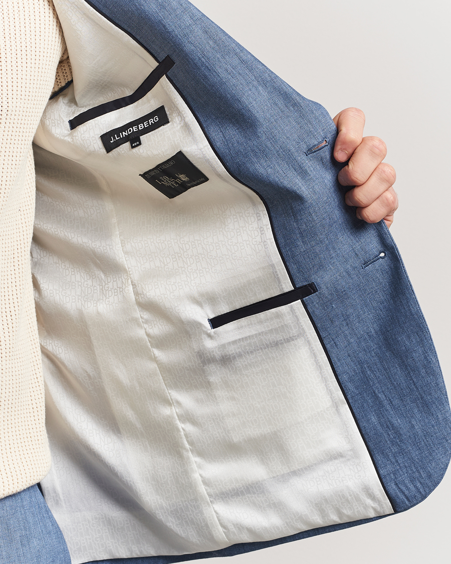Herren | Sakkos | J.Lindeberg | Elton Unlined Super Linen Blazer Rainwashed