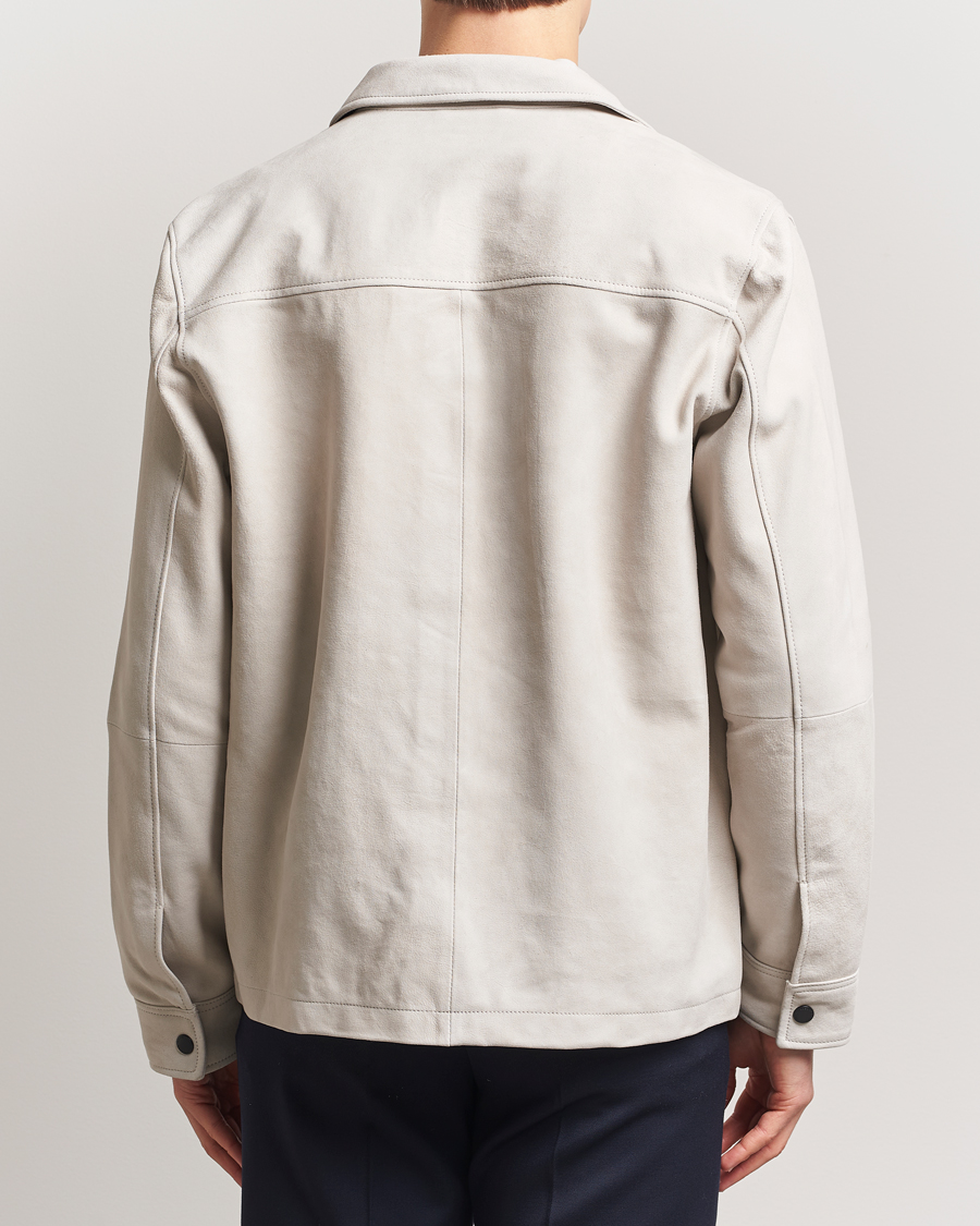 Herren | Hemden | J.Lindeberg | Wilden Suede Overshirt Moonbeam