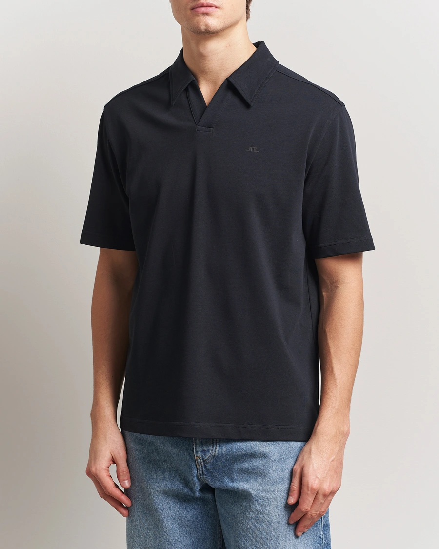 Herren | Poloshirts | J.Lindeberg | Roy Relaxed Polo Pique Black