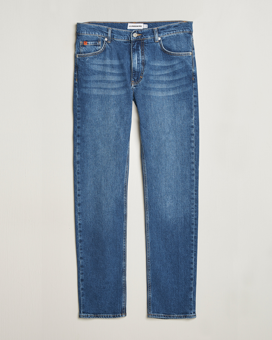 Herren | Jeans | J.Lindeberg | Jax Washed Slim Jeans Mid Blue