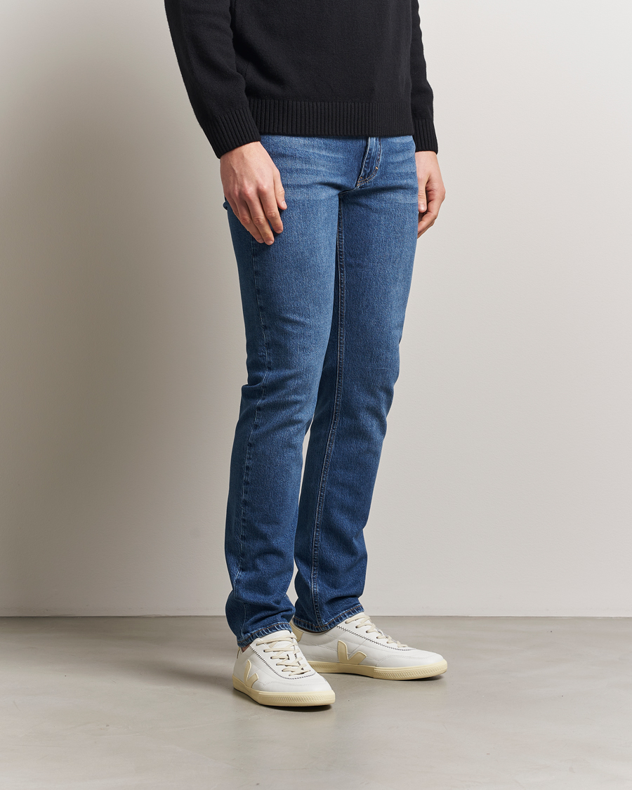 Herren | Jeans | J.Lindeberg | Jax Washed Slim Jeans Mid Blue