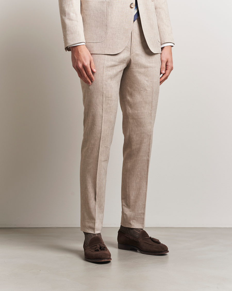 Herren | Anzüge | Morris Heritage | Linen Suit Trousers Beige