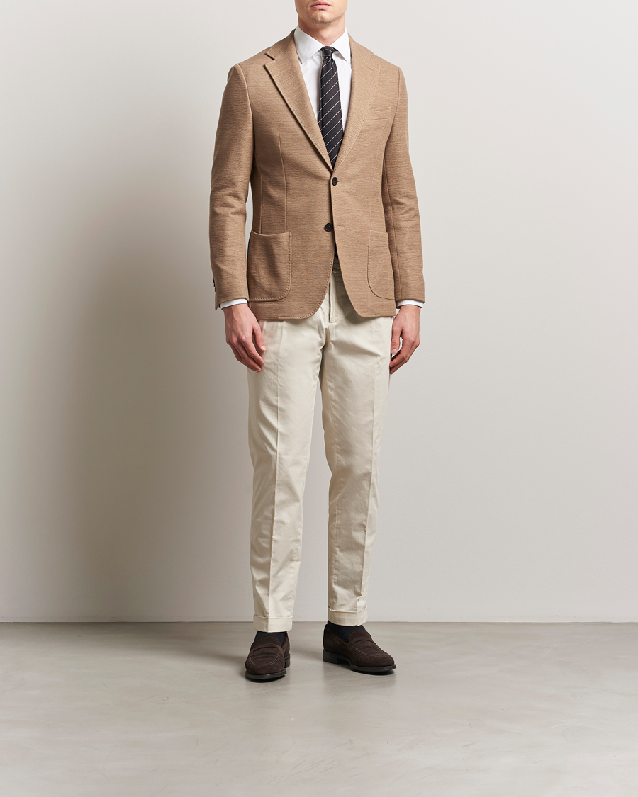 Herren | Sakkos | Morris Heritage | Jersey Linen Jacket Beige