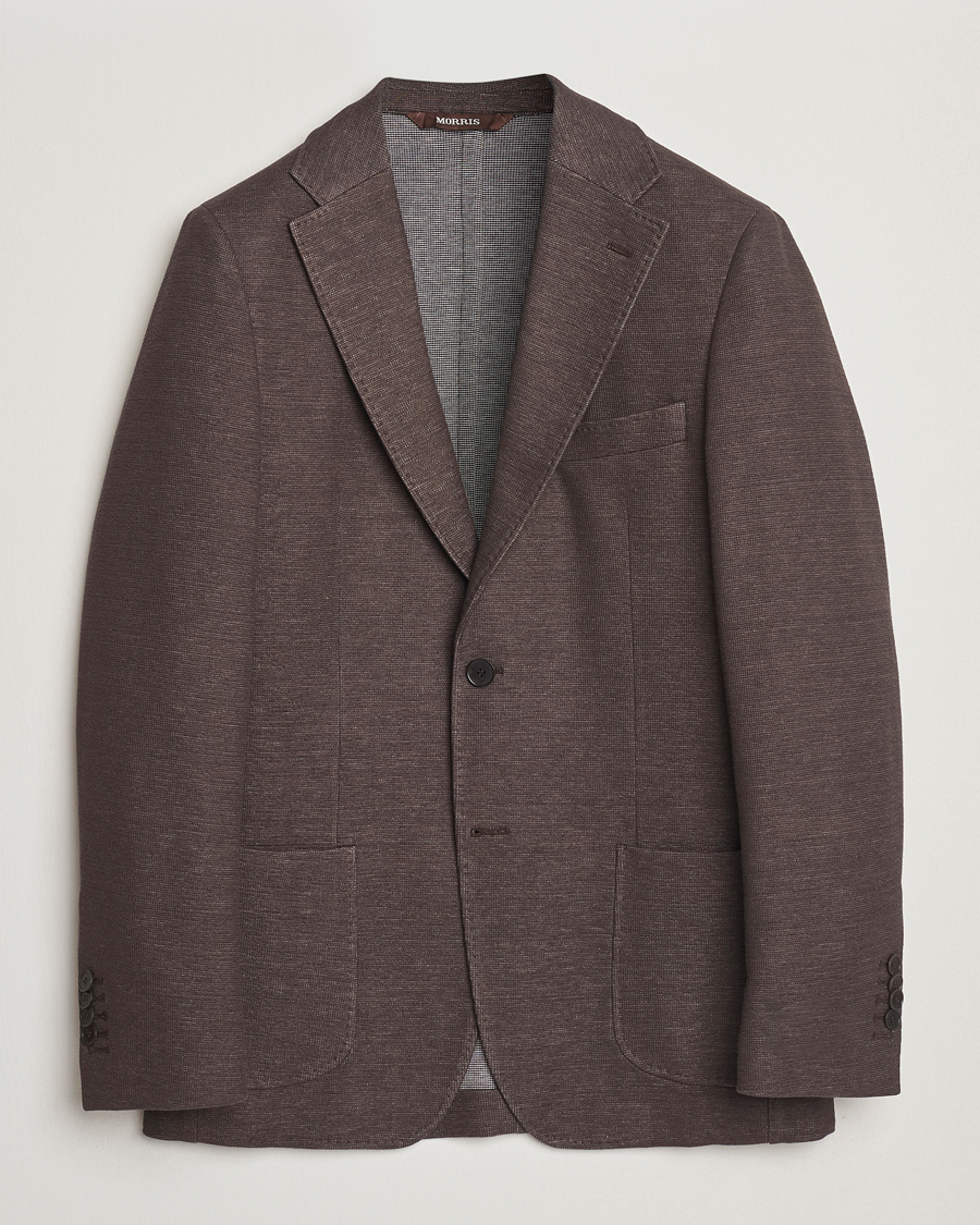 Herren | Sakkos | Morris Heritage | Jersey Linen Jacket Brown