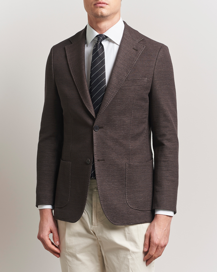 Herren | Sakkos | Morris Heritage | Jersey Linen Jacket Brown