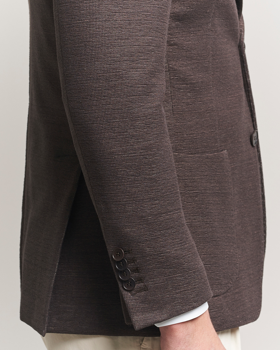 Herren | Sakkos | Morris Heritage | Jersey Linen Jacket Brown