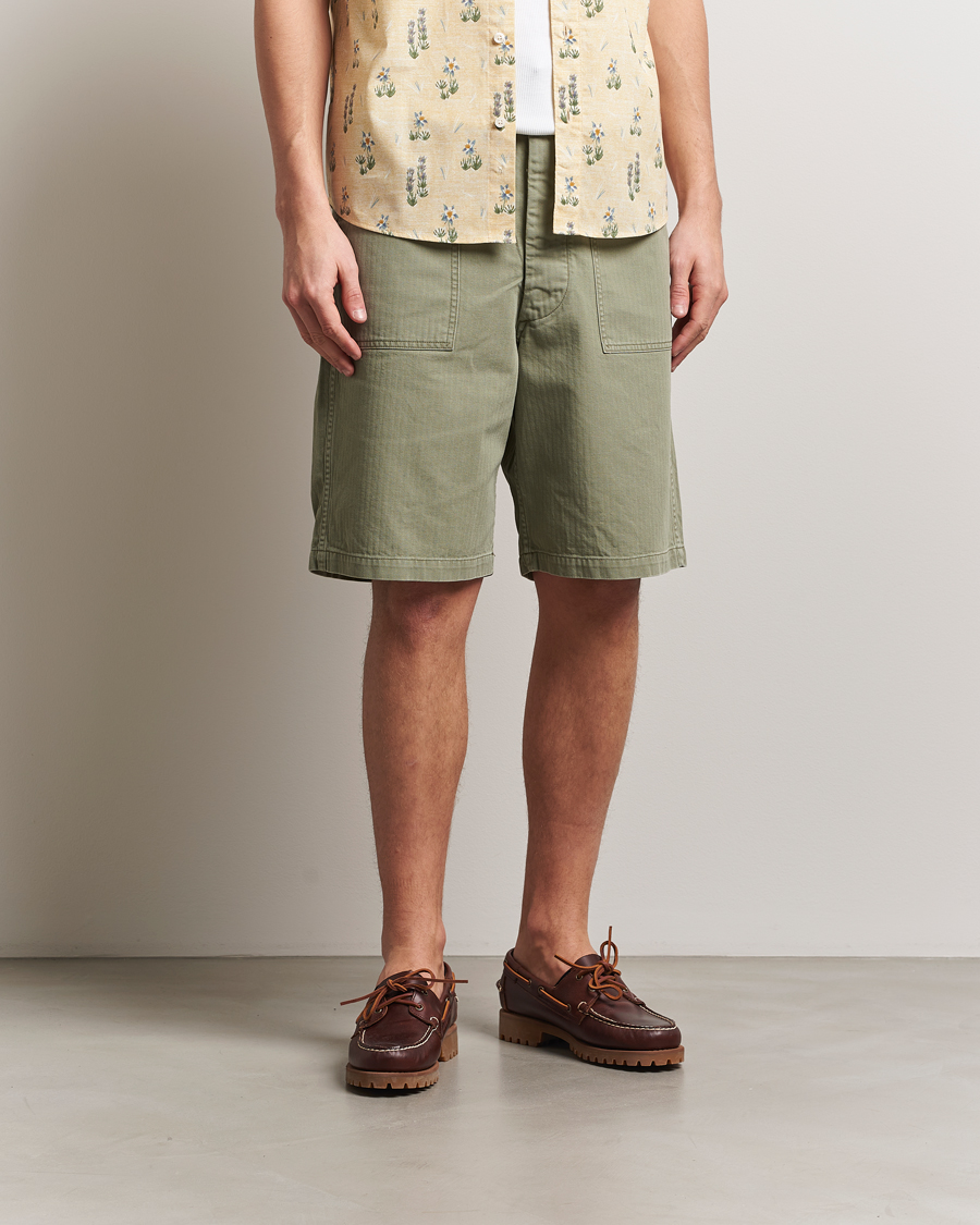 Herren | Shorts | orSlow | Summer Fatigue Shorts Green