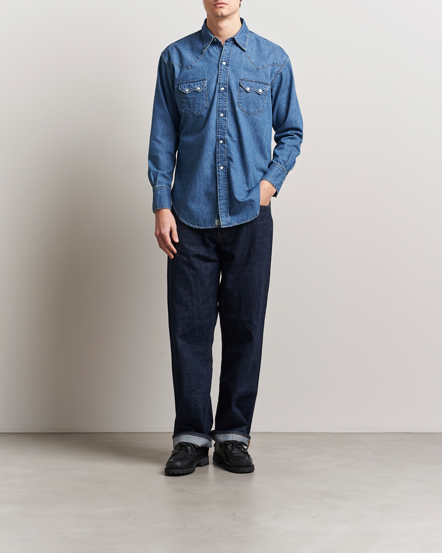 Herren | Hemden | orSlow | Western Shirt Used Denim