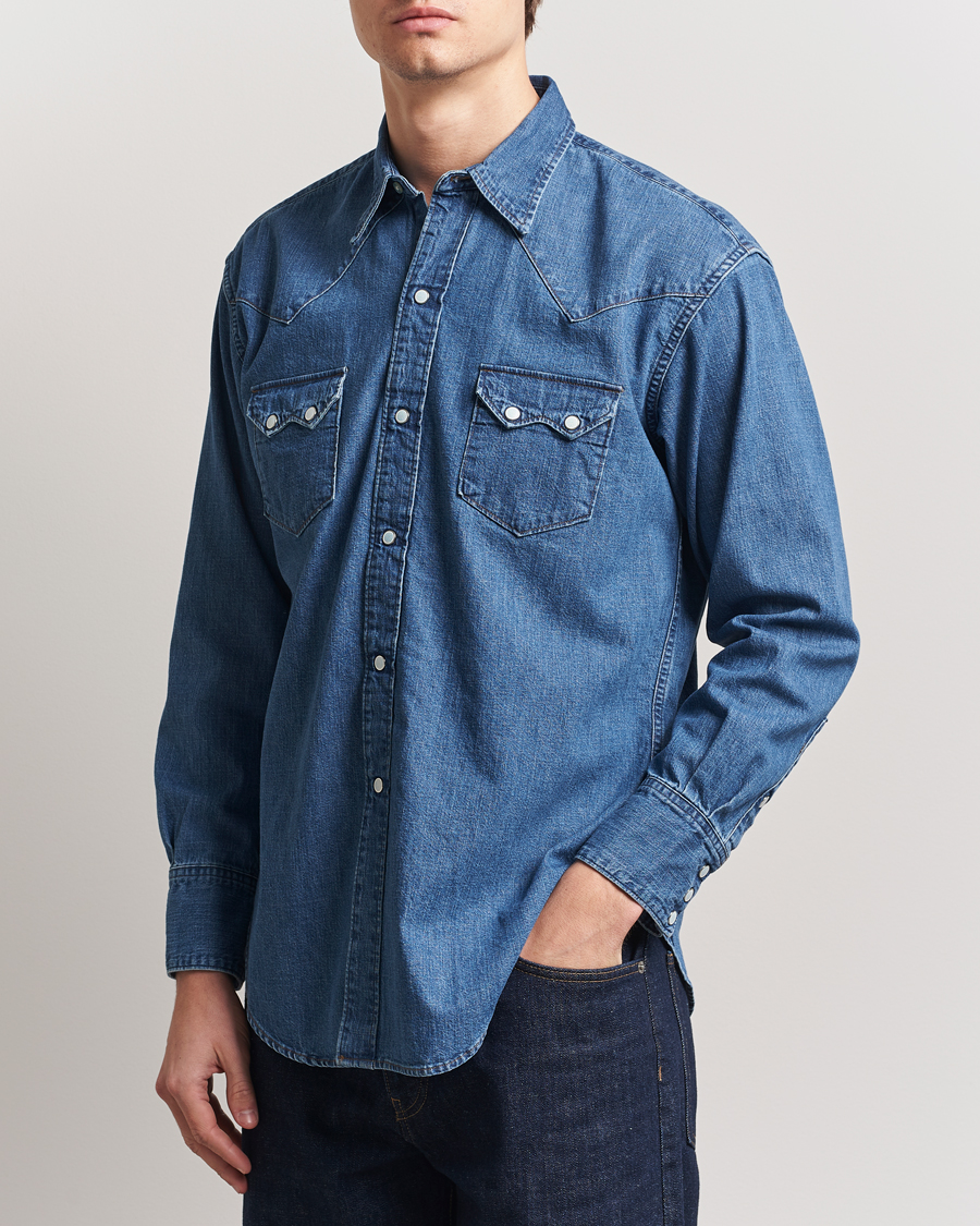 Herren | Hemden | orSlow | Western Shirt Used Denim