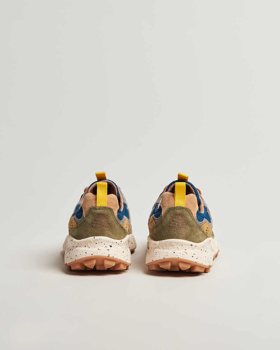 Herren | Sneaker | Flower Mountain | Yamano 3 Suede/Nylon Mesh Sneaker Green/Brown/Blue