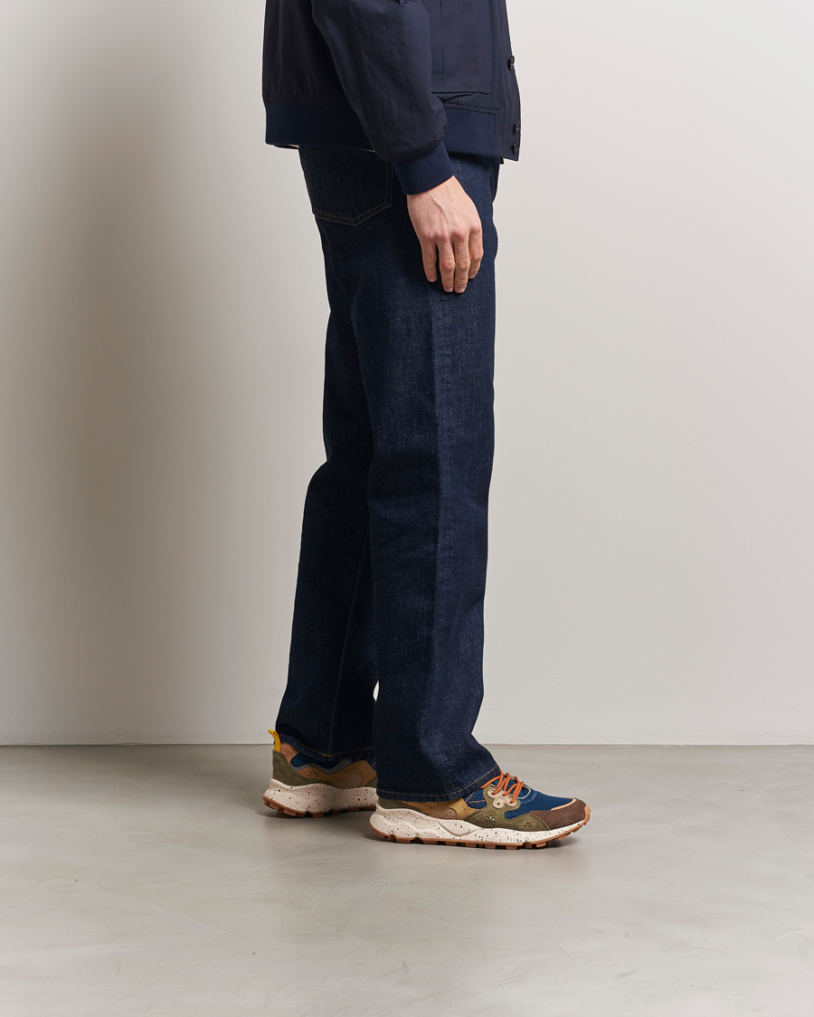 Herren | Sneaker | Flower Mountain | Yamano 3 Suede/Nylon Mesh Sneaker Green/Brown/Blue