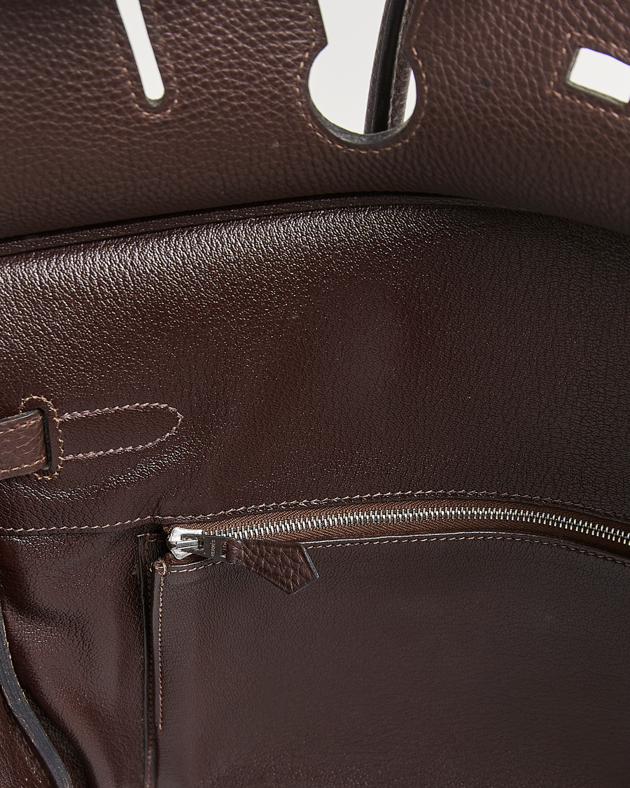 Herren | Hermès Pre-Owned Birkin 35 Taurillon Clemence Handbag Ebene | Hermès Pre-Owned | Birkin 35 Taurillon Clemence Handbag Ebene