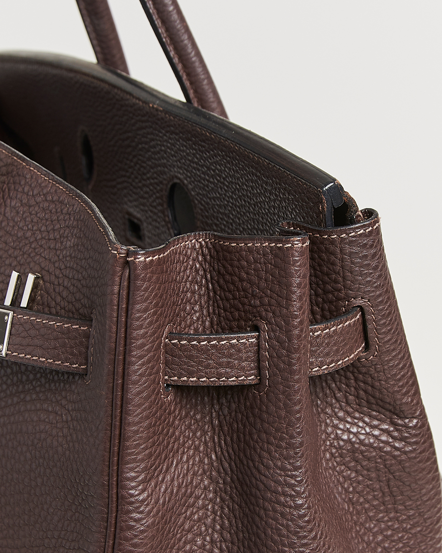 Herren | Hermès Pre-Owned Birkin 35 Taurillon Clemence Handbag Ebene | Hermès Pre-Owned | Birkin 35 Taurillon Clemence Handbag Ebene