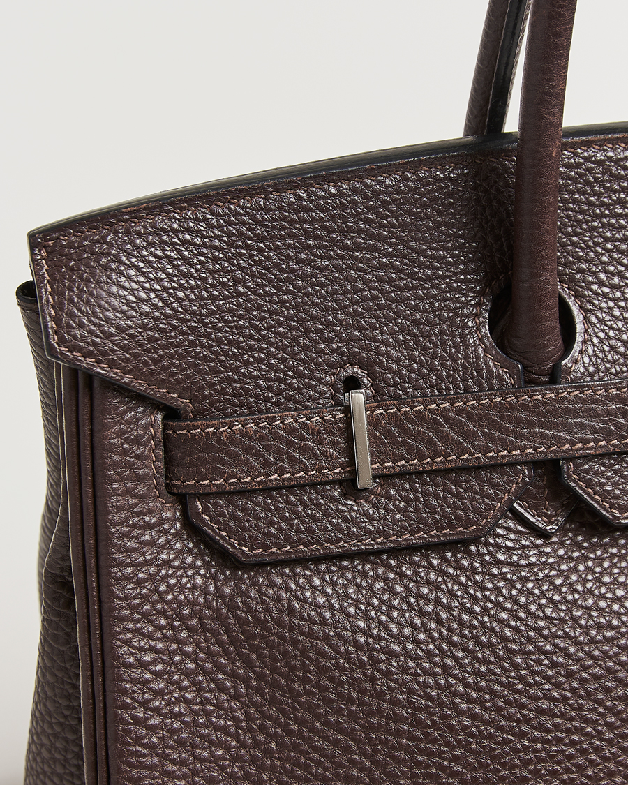 Herren | Hermès Pre-Owned Birkin 35 Taurillon Clemence Handbag Ebene | Hermès Pre-Owned | Birkin 35 Taurillon Clemence Handbag Ebene