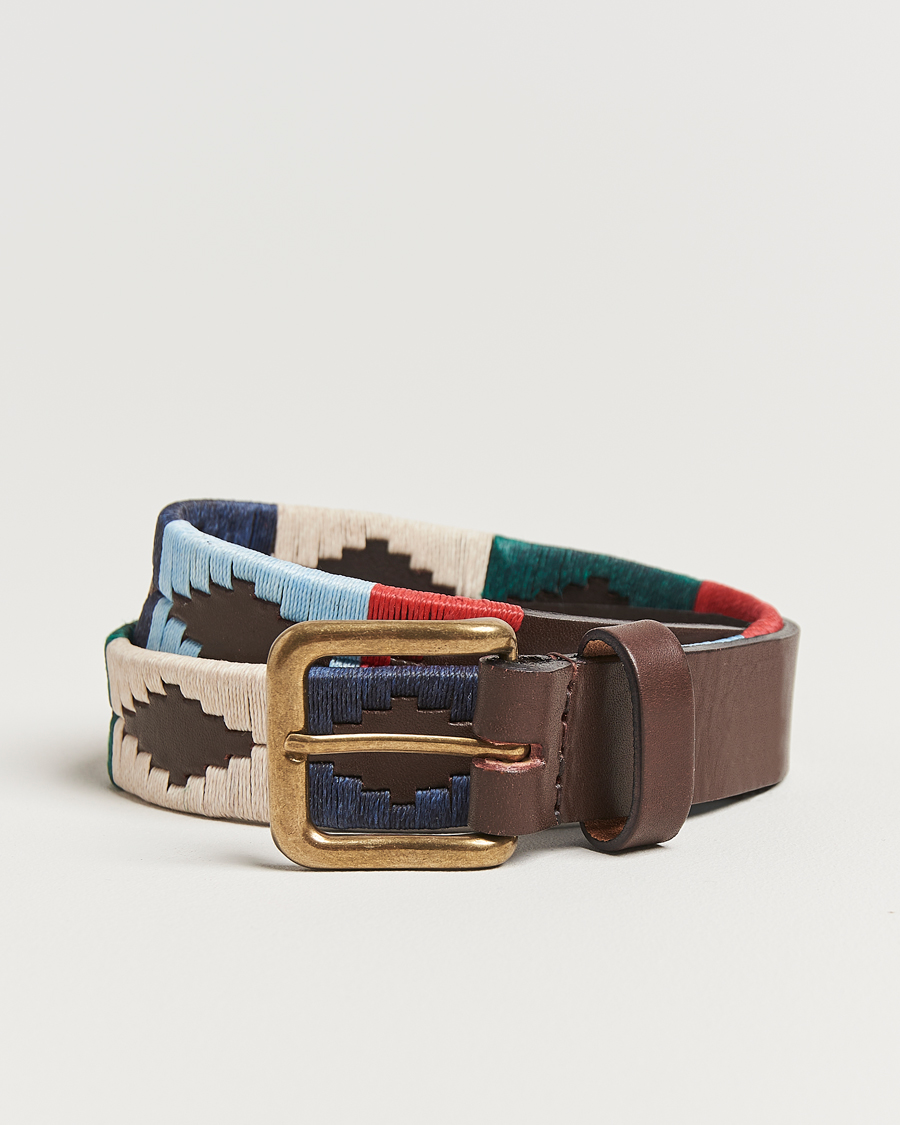 Herren | Gürtel | Pampeano | Multi Hand Stitched Classic Leather Belt 3,5cm
