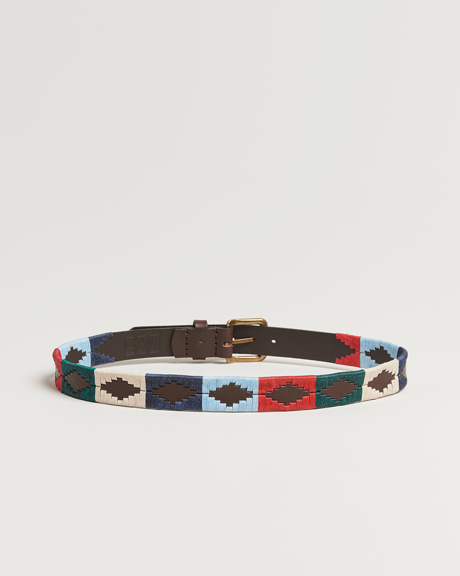 Herren | Gürtel | Pampeano | Multi Hand Stitched Classic Leather Belt 3,5cm