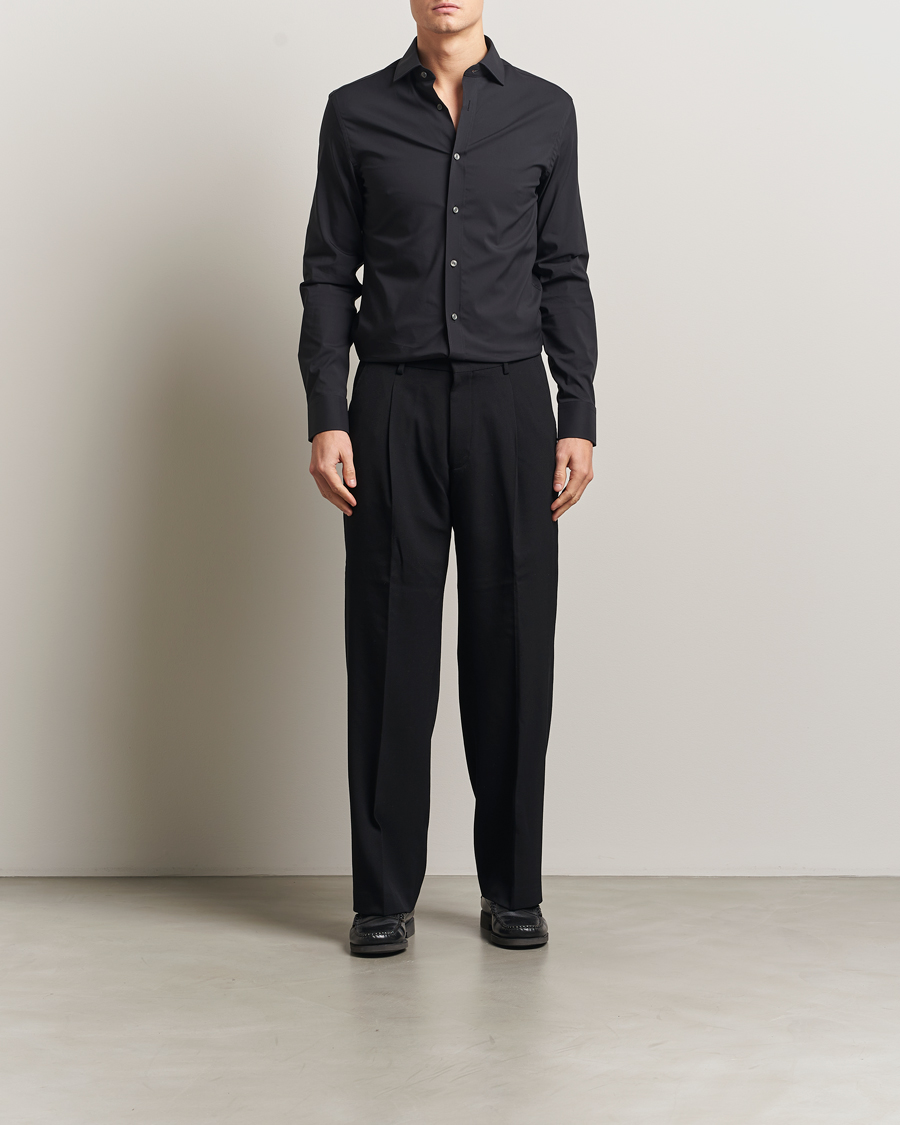 Herren | Hemden | Tiger of Sweden | Adley Slim Fit Cut Away Shirt Black