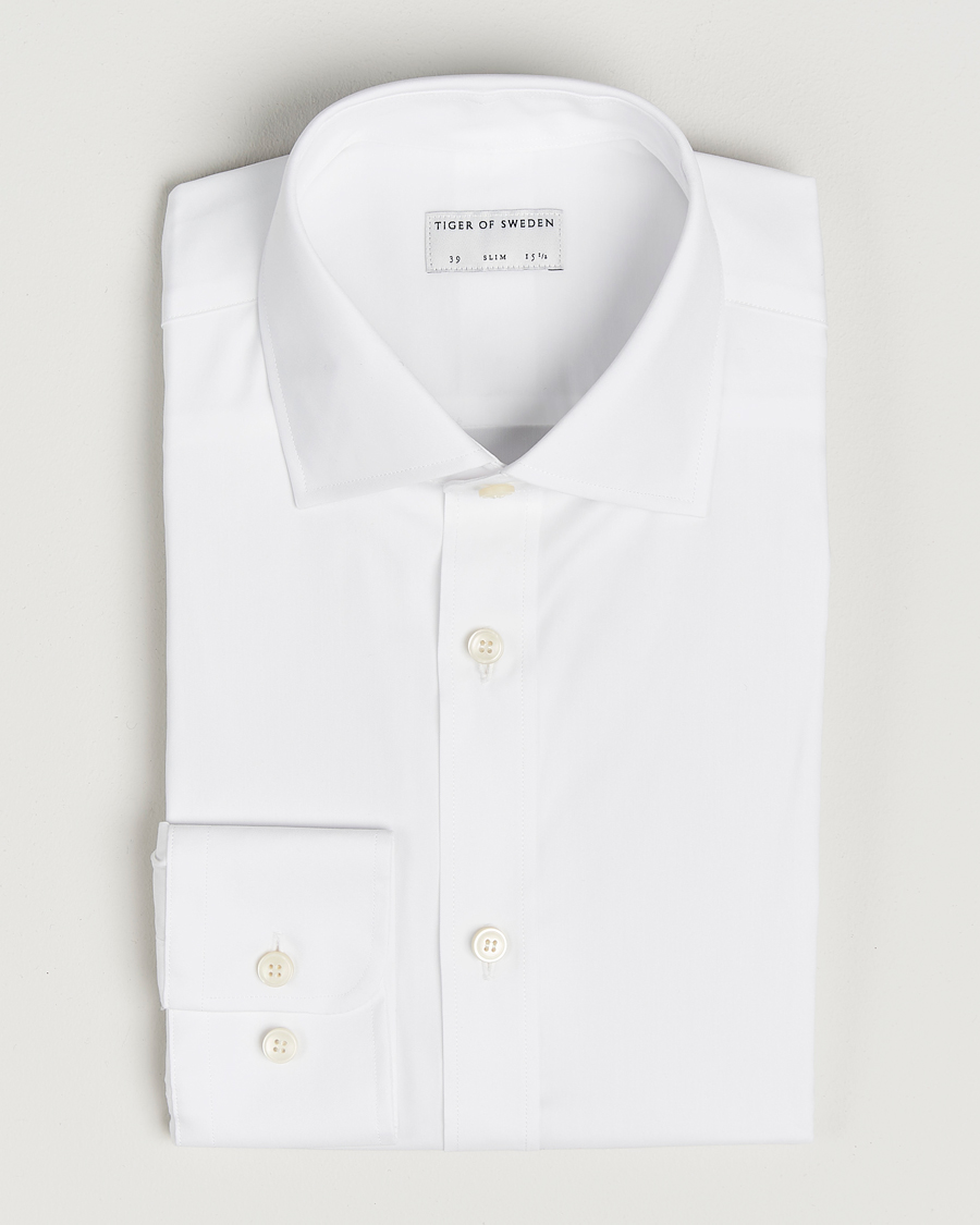 Herren | Hemden | Tiger of Sweden | Adley Slim Fit Cut Away Shirt White