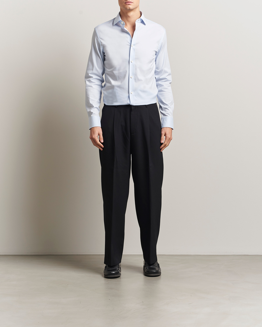 Herren | Hemden | Tiger of Sweden | Adley Slim Fit Cut Away Shirt Light Blue