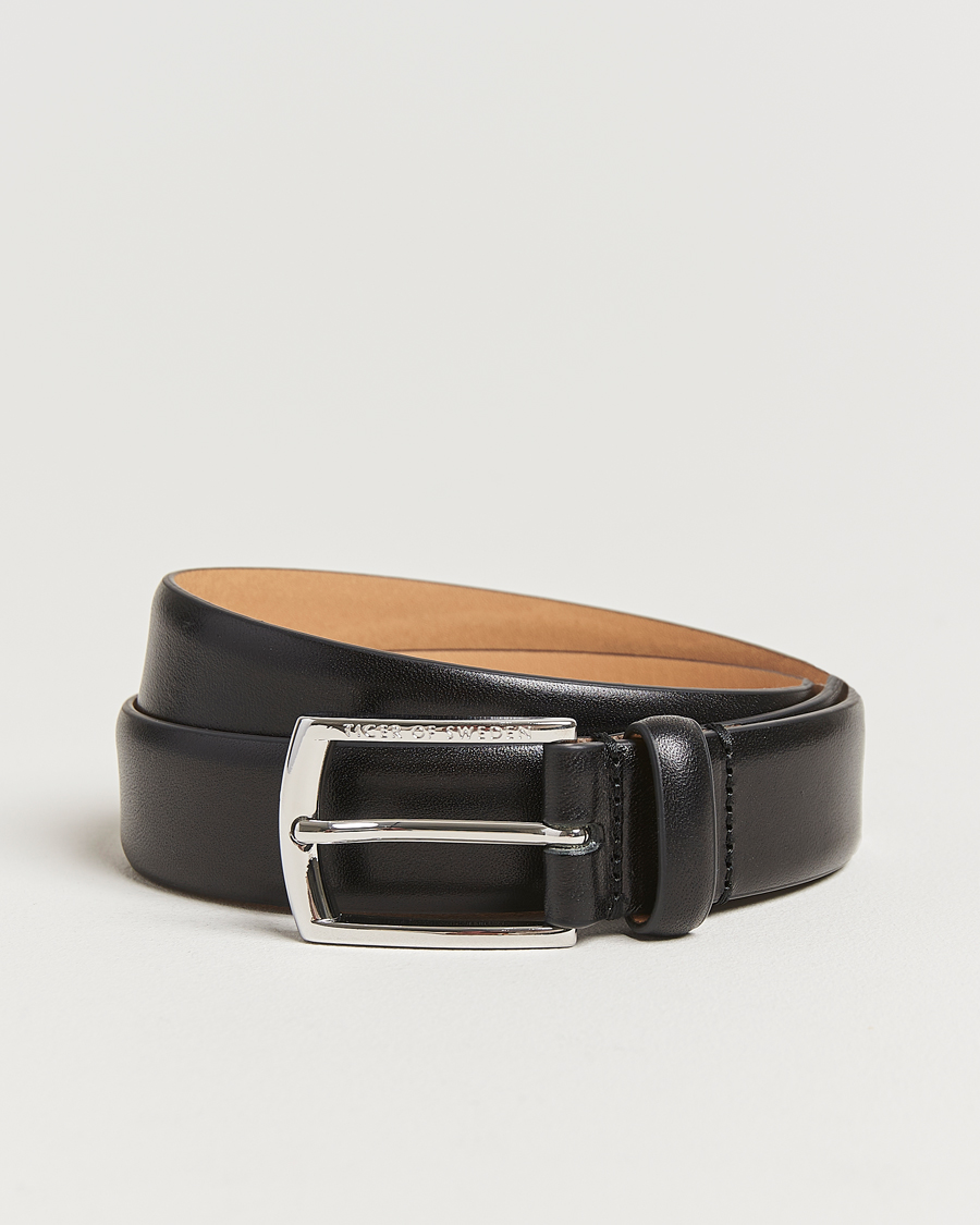 Herren | Gürtel | Tiger of Sweden | Asenby Leather 3 cm Belt Black