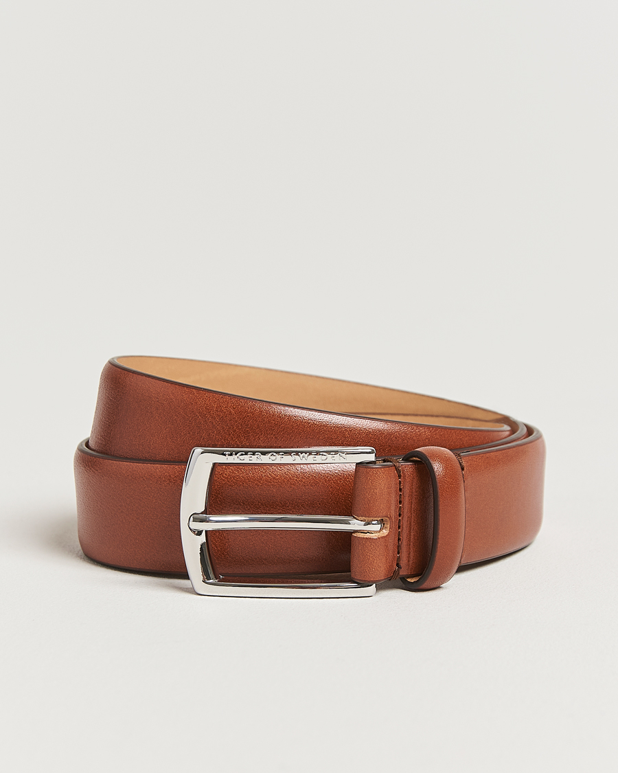 Herren | Gürtel | Tiger of Sweden | Asenby Leather 3 cm Belt Cognac