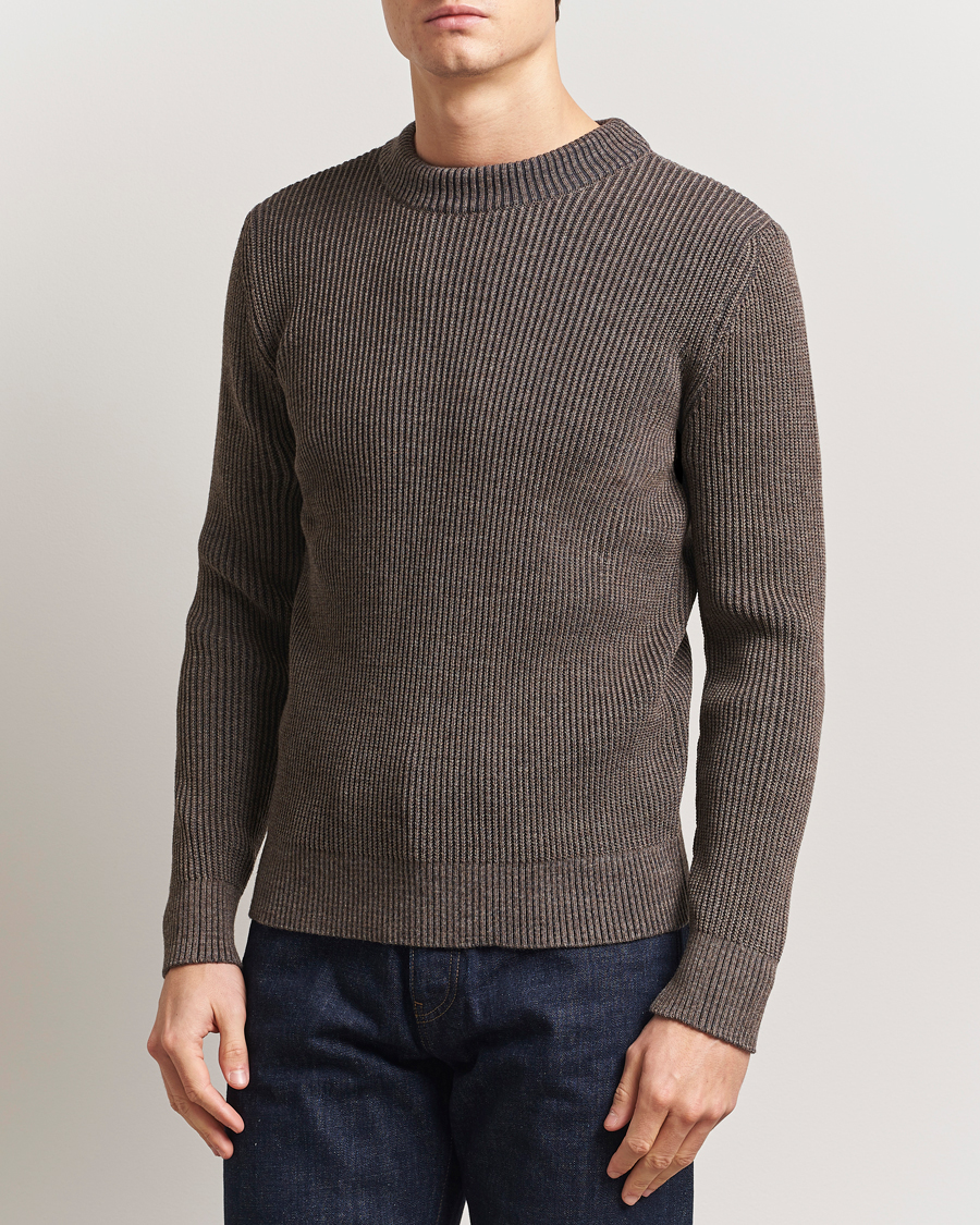 Herren | Pullover | S.N.S. Herning | Fender Wool Crew Neck Terra Brown