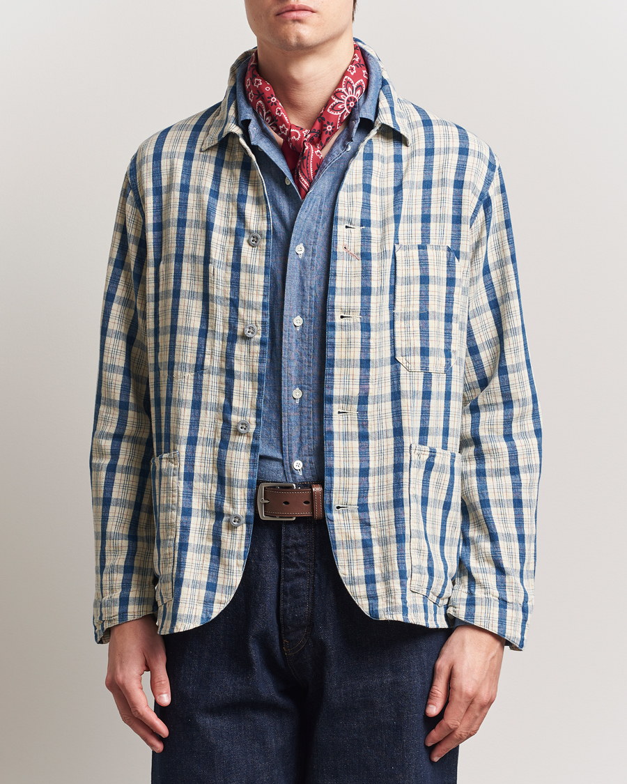 Herren | Jacken | RRL | Norfolk Shirt Jacket Indigo/Cream Plaid