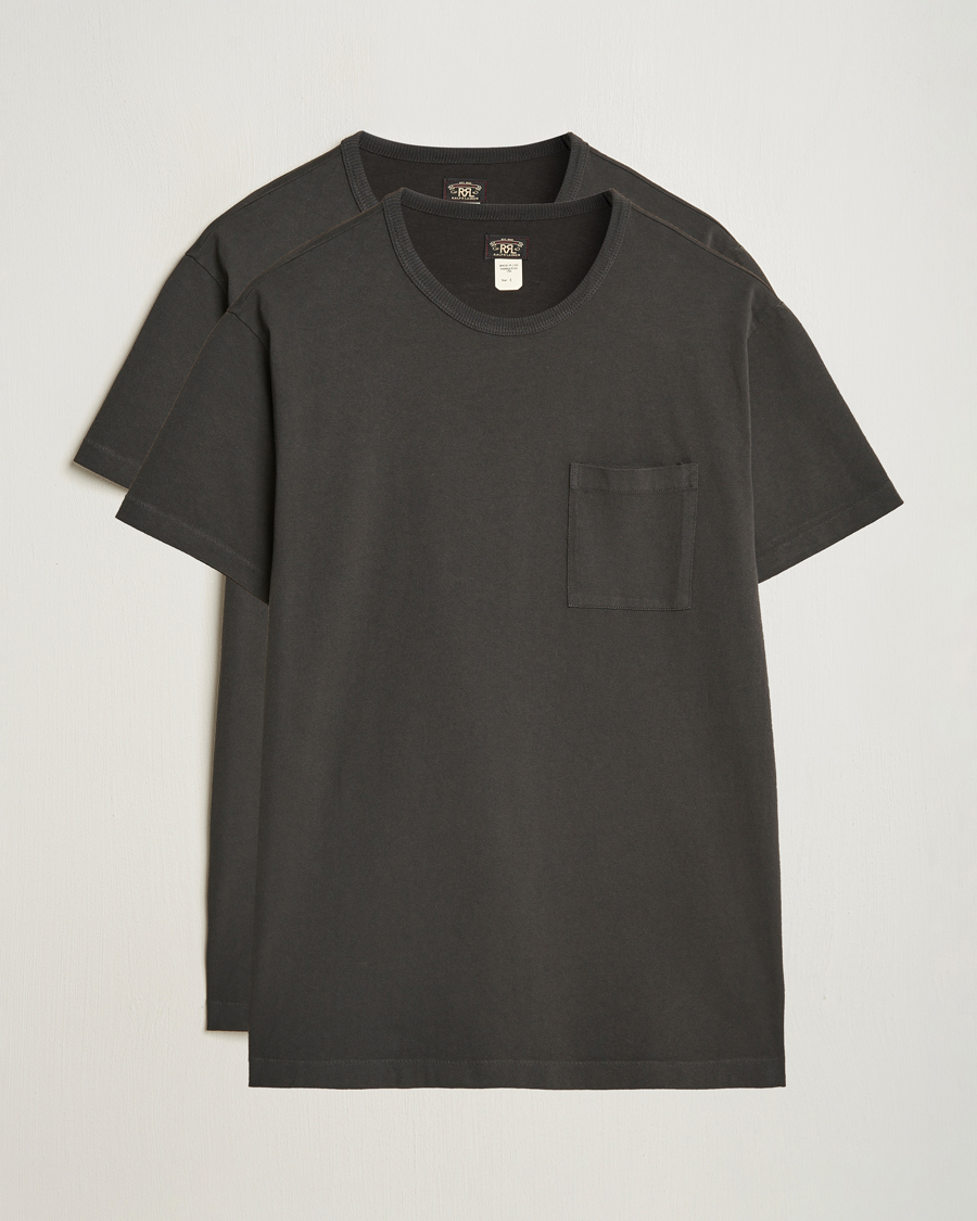 Herren | T-Shirts | RRL | 2-Pack Pocket Tee Black