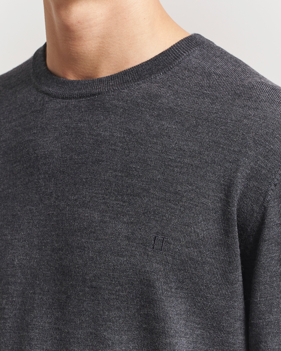 Herren | Pullover | LES DEUX | Greyson Merino Knit Dark Grey Melange