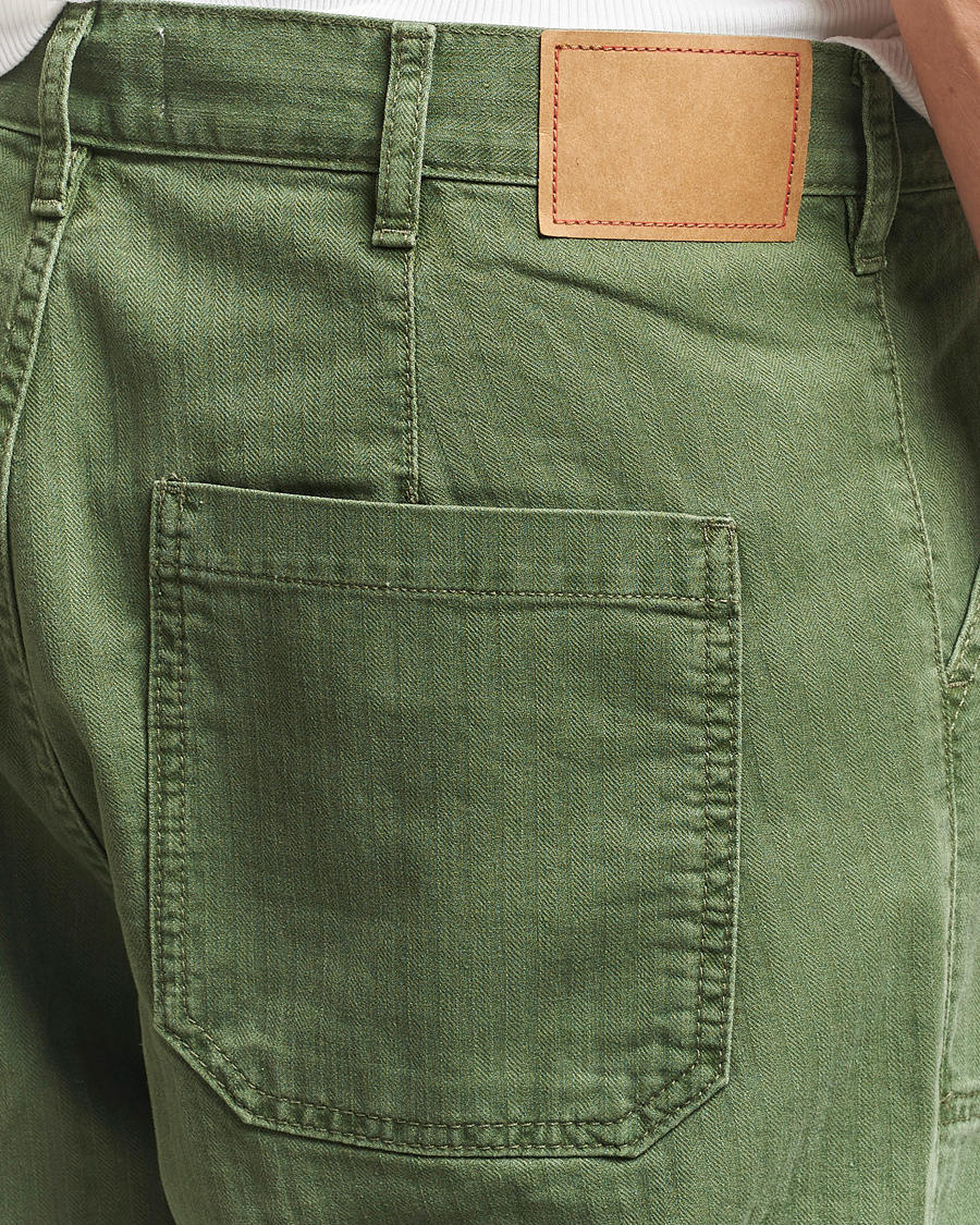 Herren | Hosen | Jeanerica | GM010 Genua Worker Chino Chevron Green