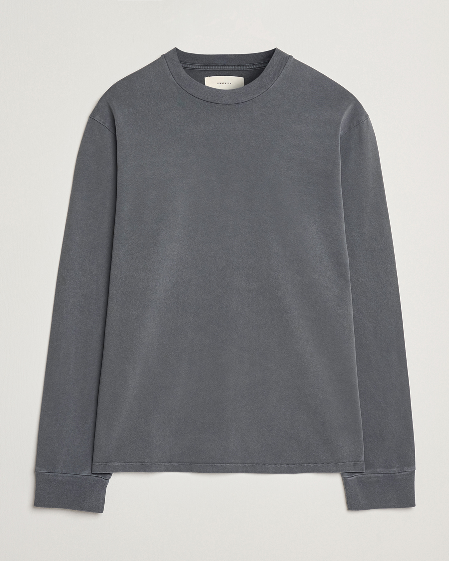 Herren | T-Shirts | Jeanerica | Clement Crew Neck Sweatshirt Washed Black