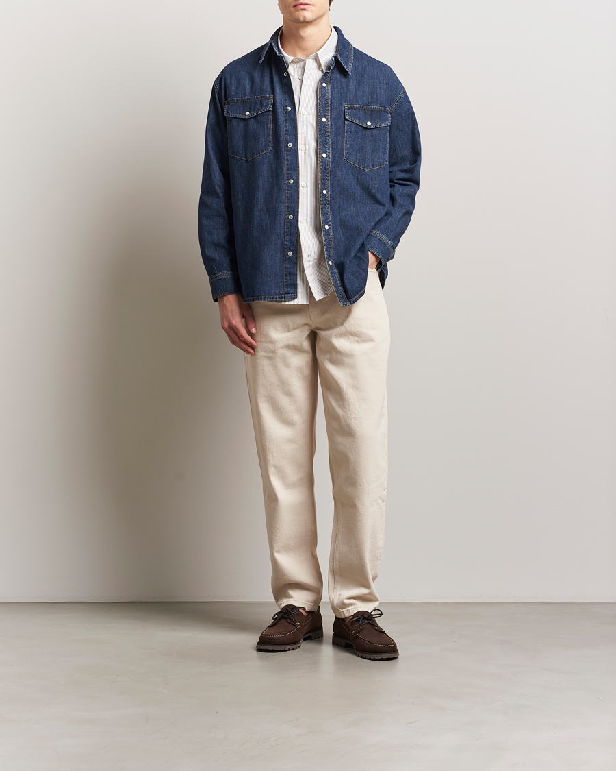 Herren | Hemden | Jeanerica | Arno Denim Shirt Dark Blue Vintage