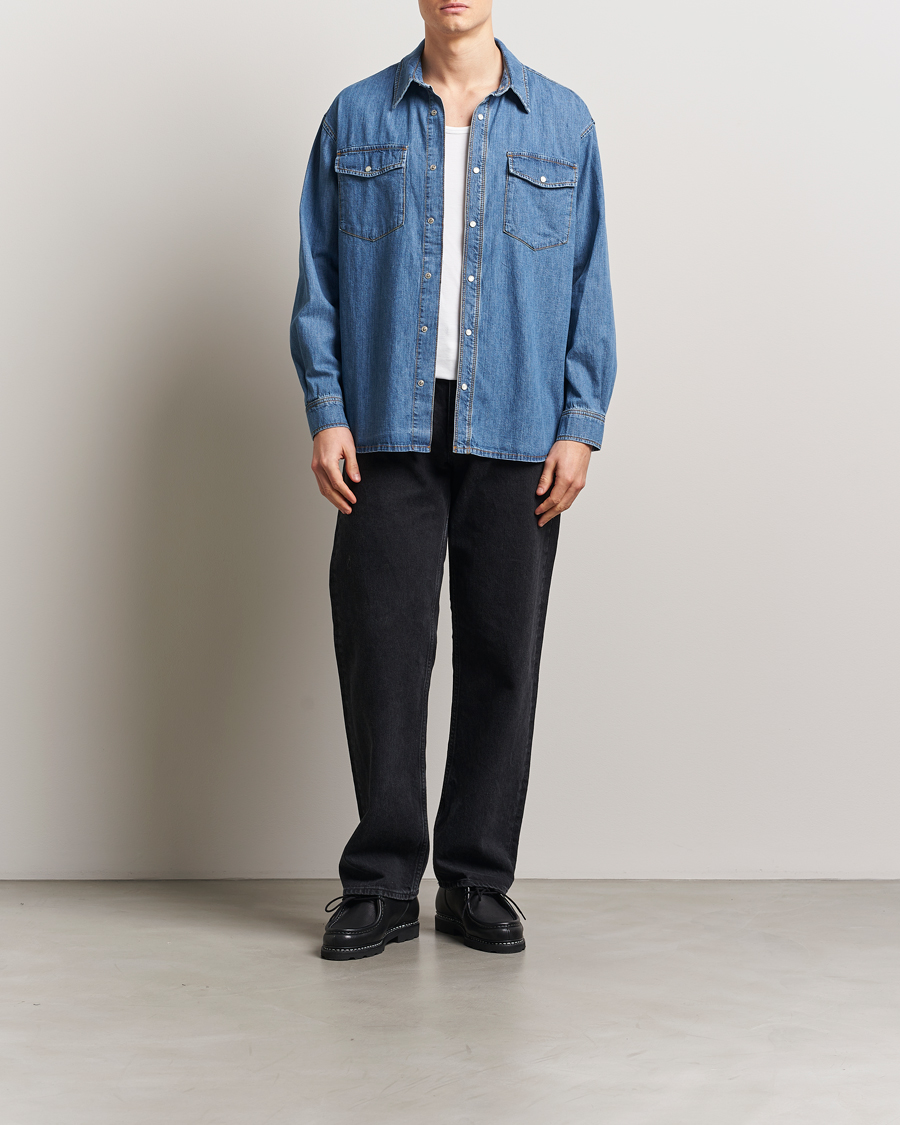 Herren | Hemden | Jeanerica | Arno Denim Shirt Light Blue Vintage