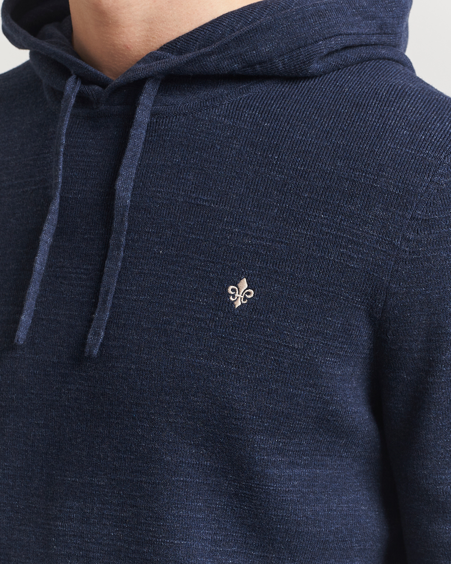 Herren | Pullover | Morris | Ramdall Knitted Cotton Hoodie Navy