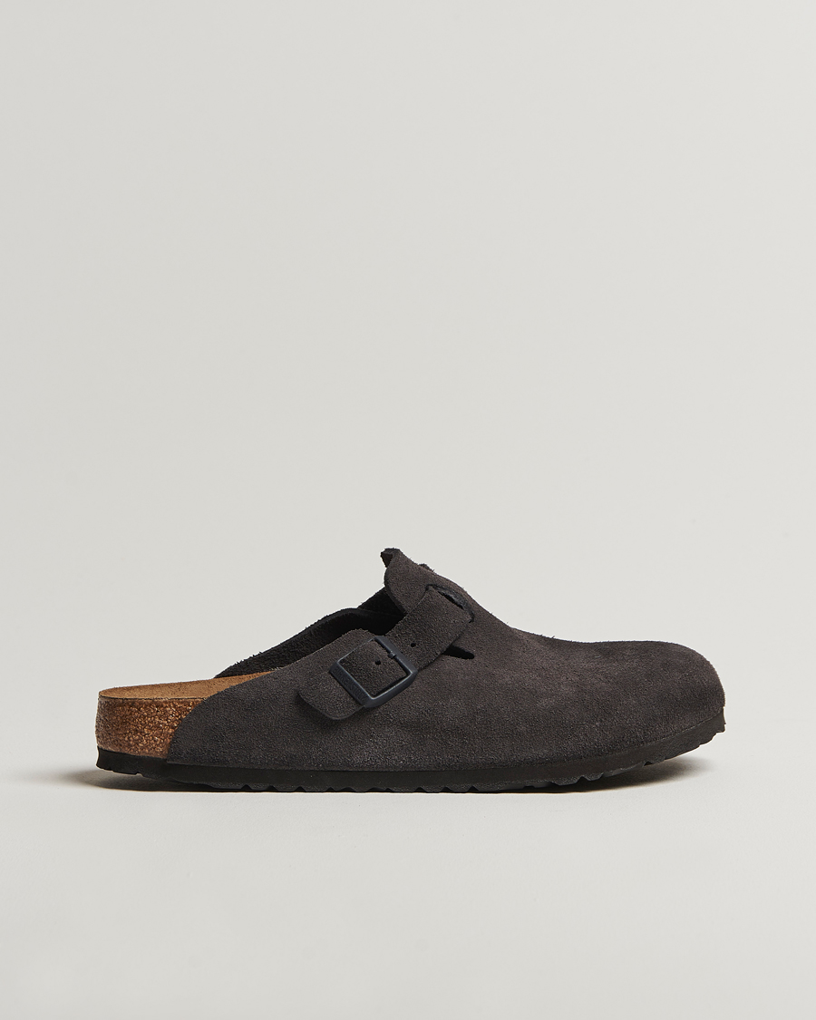 Herren | Sandalen & Pantoletten | BIRKENSTOCK | Boston Classic Footbed Velvet Grey Suede