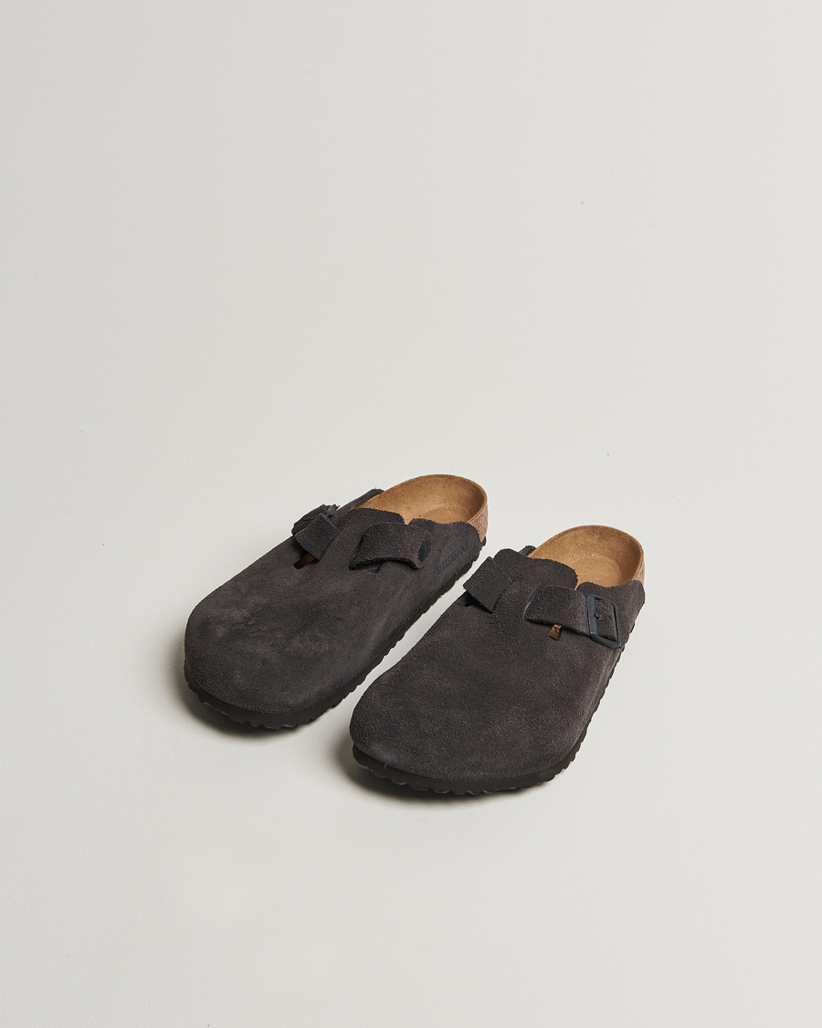 Herren | Sandalen & Pantoletten | BIRKENSTOCK | Boston Classic Footbed Velvet Grey Suede