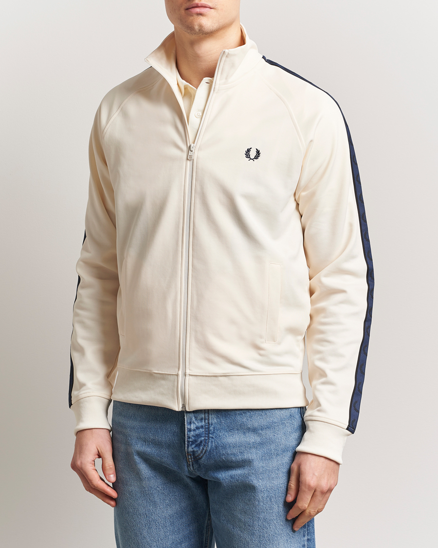Herren | Pullover | Fred Perry | Taped Track Jacket Ecru
