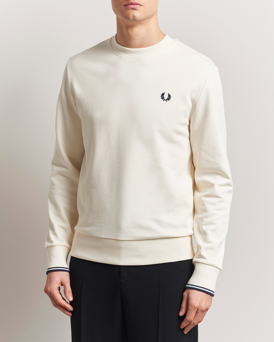 Herren | Pullover | Fred Perry | Crew Neck Sweatshirt Ecru