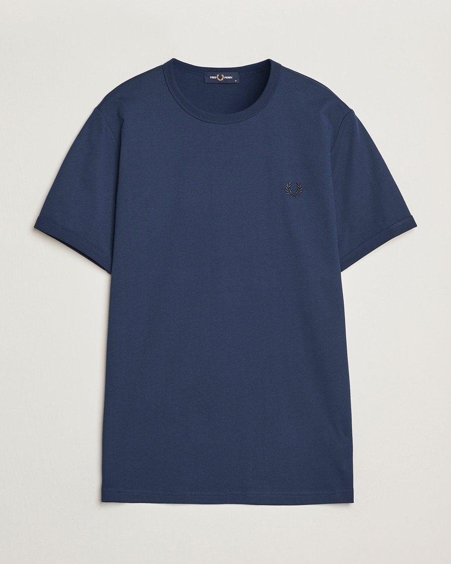 Herren | T-Shirts | Fred Perry | Ringer T-Shirt Tennis Blue