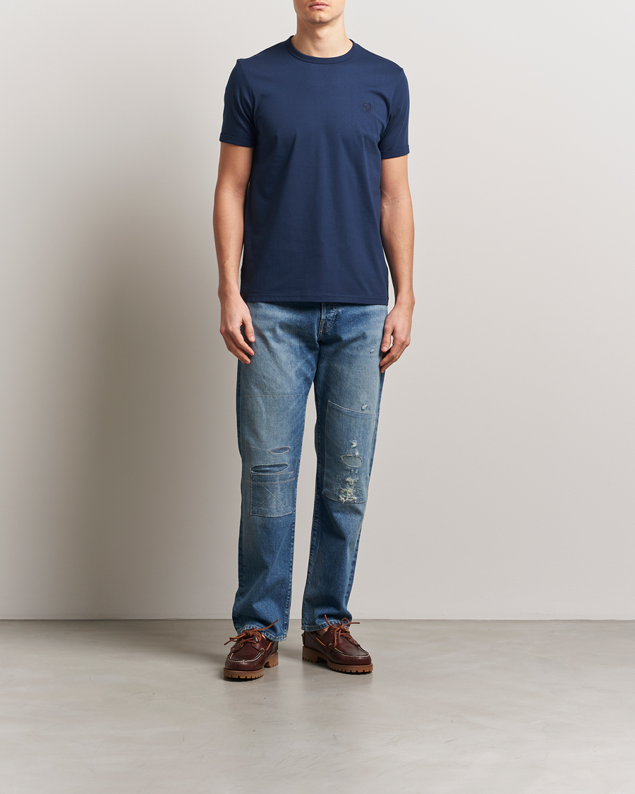 Herren | T-Shirts | Fred Perry | Ringer T-Shirt Tennis Blue