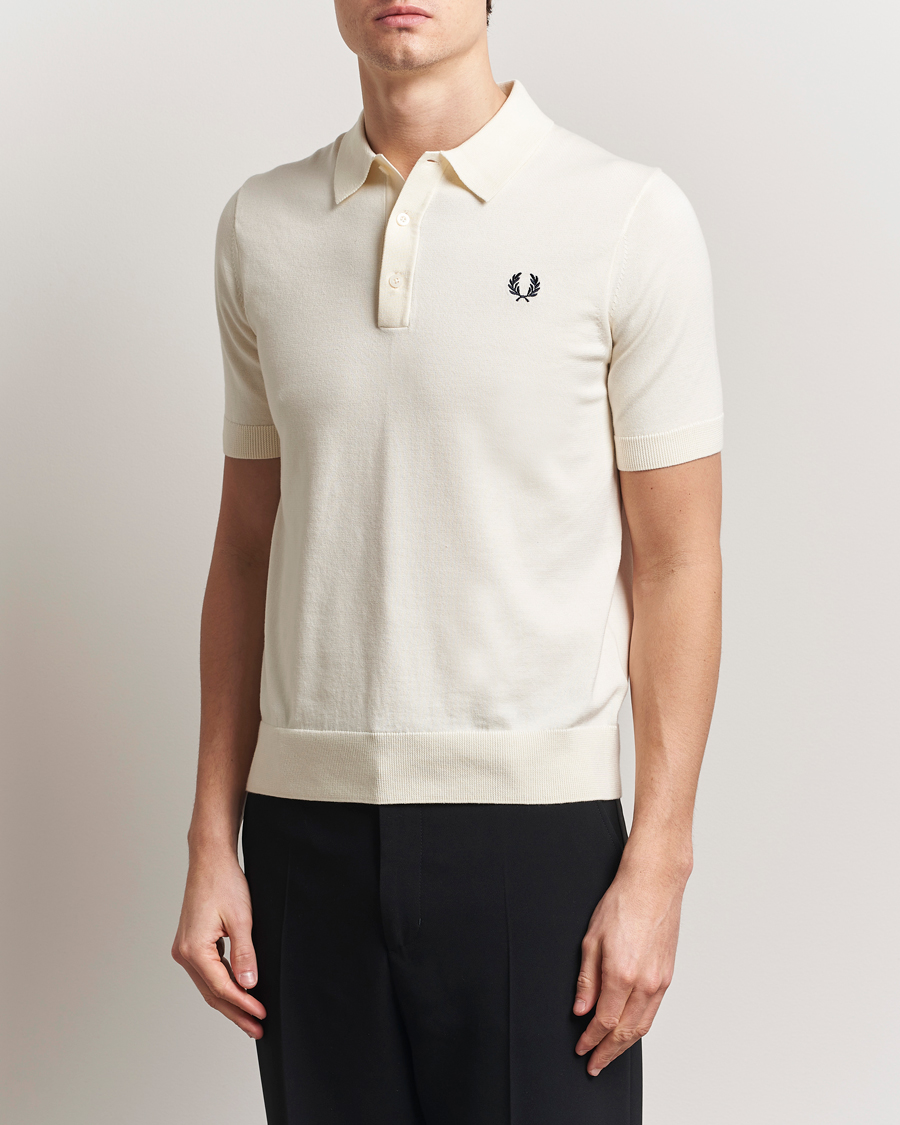 Herren | Poloshirts | Fred Perry | Cotton Knitted Polo Ecru