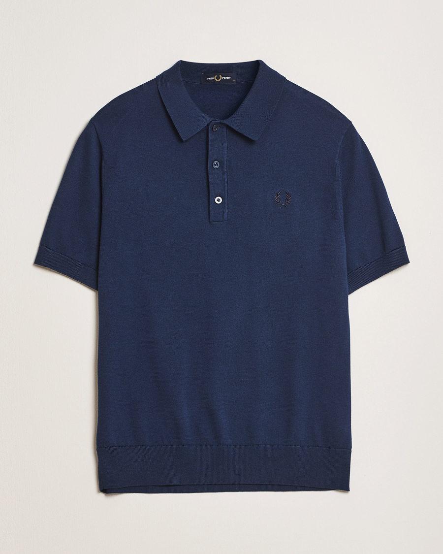 Herren | Poloshirts | Fred Perry | Cotton Knitted Polo Tennis Blue