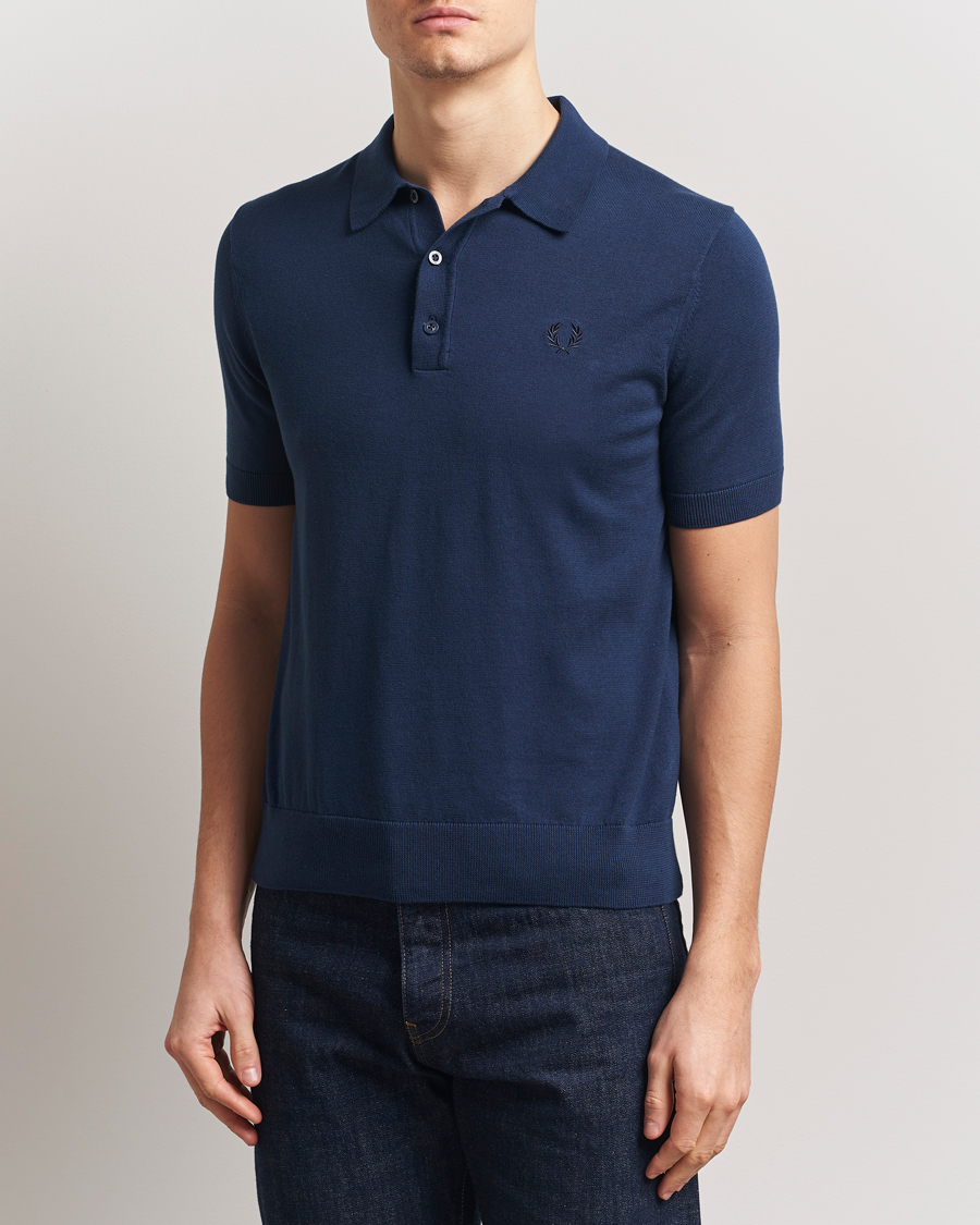 Herren | Poloshirts | Fred Perry | Cotton Knitted Polo Tennis Blue