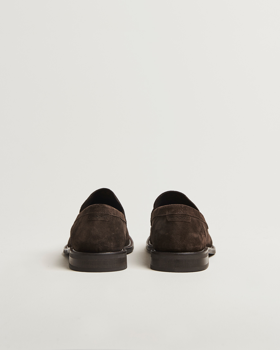 Herren | GANT Lozham Suede Loafer Ebony Brown | GANT | Lozham Suede Loafer Ebony Brown