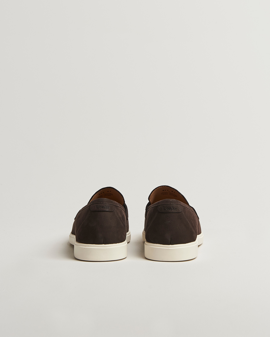 Herren | Loafer | Loake 1880 | Como Nubuck Loafers Dark Brown