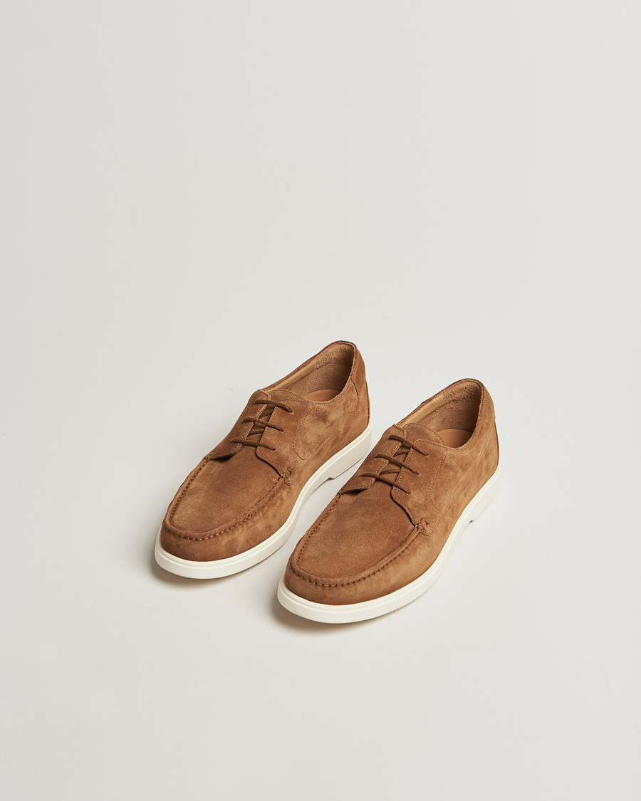 Herren | Loafer | Loake 1880 | Sardinia Suede Boat Shoe Loafers Chestnut